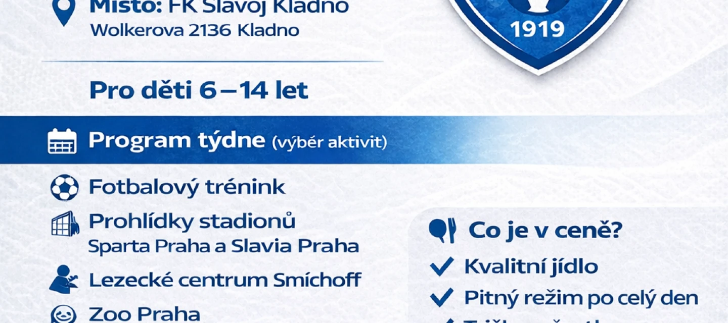 Příměstký kemp FK Slavoj Kladno 2026